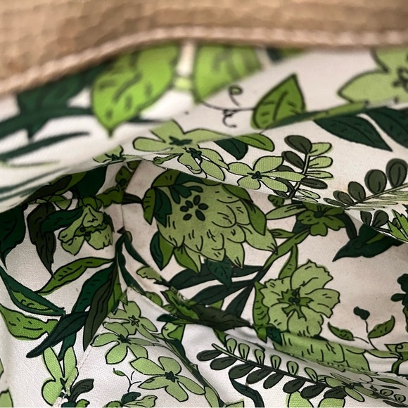 J. Crew Straw Bag with Gold Leather - Picture 5 of 6